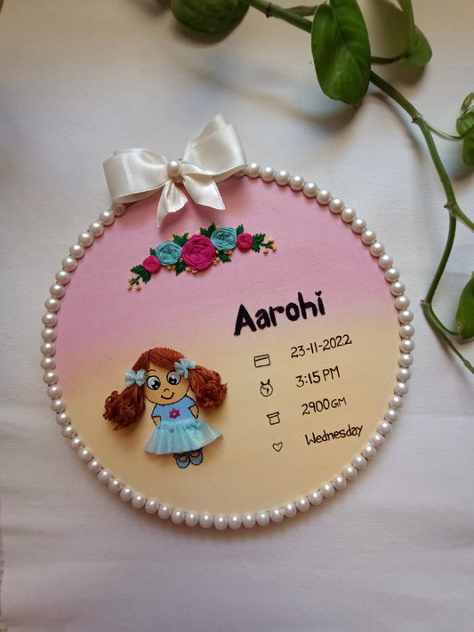 Personalized Baby Hoop Embroidery