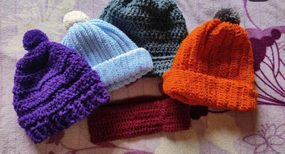 Hand woven Customizable Beanies Crochet